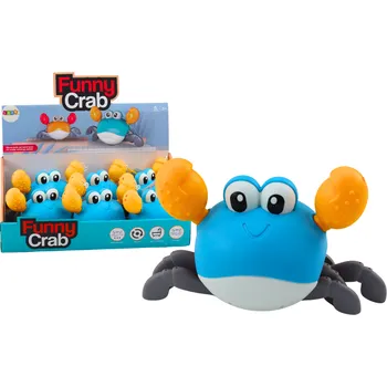 Koupelová hračka nakrucovací krab chodí a plave modrý