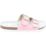 SAMLUX® Dámské kožené korkové pantofle růžové 988-L13 (100% kůže) Barva: Pink, Velikost: 37