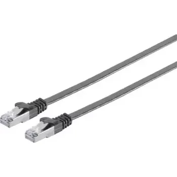 Síťový kabel MicroConnect CAT6a U/UTP FLAT 1m černá (V-UTP6A01S-FLAT)