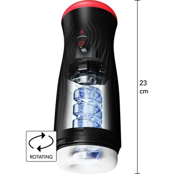 Hidden Desire Fusion X Vortex Thrust Masturbator - BLACK