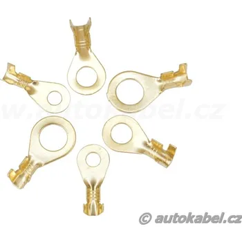 Kabelové oko Kabelové očko mosazné krimpovací M6 / 2,5mm²