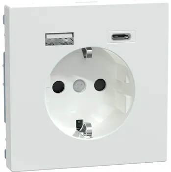 Elektrická zásuvka MEG2367-6035 Zásuvka Schuko, Sys-D, USB A+C, lotus, Schneider Electric