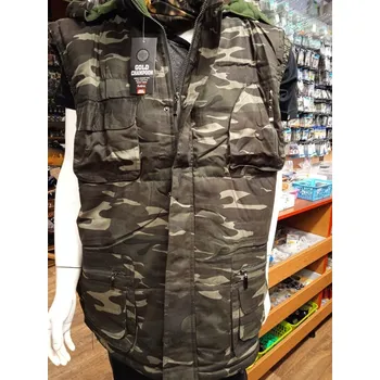 Rybářské oblečení Maskáčová vesta vyteplená L