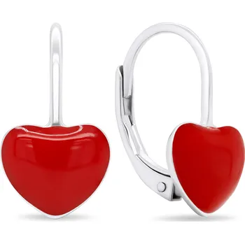 Módní doplněk Brilio Silver Nádherné stříbrné náušnice Srdce EA445WR + 2 měsíce na vrácení zboží