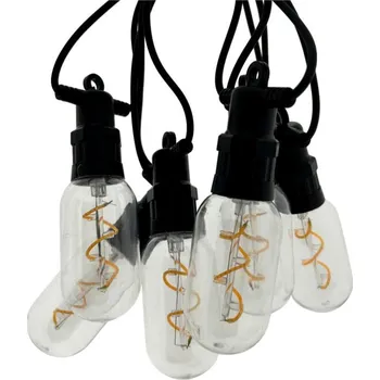 Venkovní osvětlení LED Venkovní dekorační řetěz 6xLED/0,6W/230V 4,5 m IP44 černá