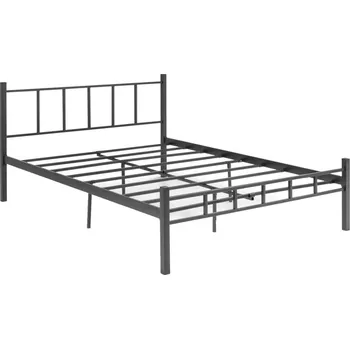 Postel Kovová dvoulůžková postel ORMEL 120x200 cm černá nosnost 120 kg