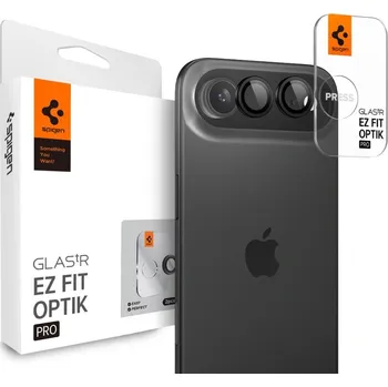 Náhradní kryt pro mobilní telefon 2ks v balení, sada chráničů zadní kamery Spigen Optik Pro Glas.Tr "Ez Fit" Camera Protector 2-Pack iPhone Air Black