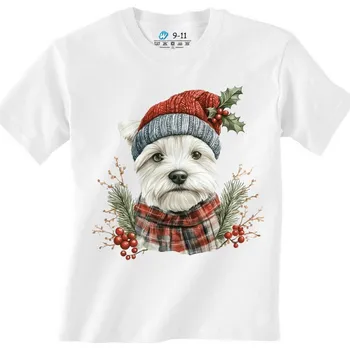 Chlapecké tričko Dětské tričko Zimní Westík v Čepici (Velikost: 5-6, Barva: Bílá)