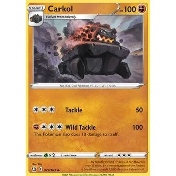 Sběratelská karetní hra Pokémon BST 079/163 Carkol - Battle Styles Stav: Near Mint, Verze: REVERSE HOLO