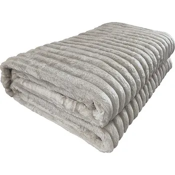 deka 4sleep Mikroplyšová deka 160 × 200 cm Viola, stříbrná