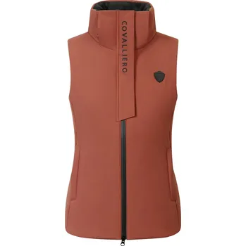 Zimní vesta Covalliero A/W 2025, cihlová velikost XS