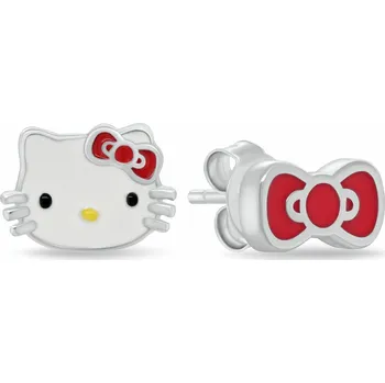 Náušnice Brilio Silver Asymetrické stříbrné náušnice Hello Kitty EA1211W + 2 měsíce na vrácení zboží