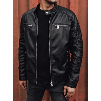 Pánská kožená bunda Dstreet TX4733 Barva: Černá, Velikost: XL