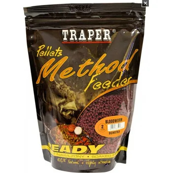 Návnadová surovina Vlhčené Pelety Traper Pellets Method Feeder Ready 2mm 500gr
