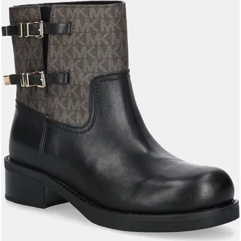 Dámské kozačky Kožené kotníkové boty MICHAEL Michael Kors Darrington dámské, černá barva, na plochém podpatku, 40F5DTFE7L.292 99X, EUR 38