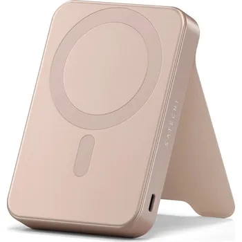 Powerbanka Satechi Qi2 5K magnetická powerbanka se stojánkem růžová Růžová