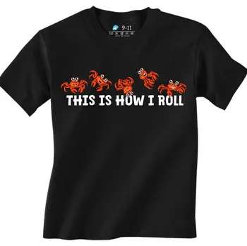 Chlapecké tričko Dětské tričko Krabí Kotoul This Is How I Roll (Velikost: 3-4, Barva: Černá)