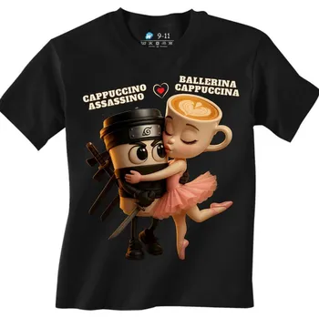 Chlapecké tričko Dětské tričko Polibek Assassina a Balleriny (Velikost: 3-4, Barva: Černá)