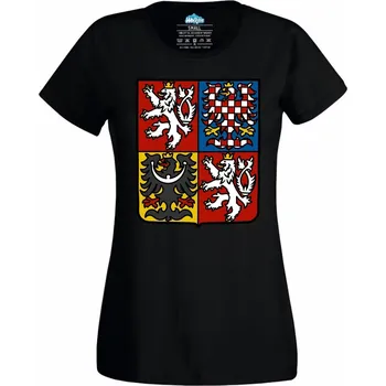 Dámské tričko Dámské tričko Velký státní znak ČR (Velikost: L, Barva: Černá)