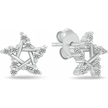 Náušnice Brilio Silver Třpytivé stříbrné náušnice Hvězdy EA1207W + 2 měsíce na vrácení zboží
