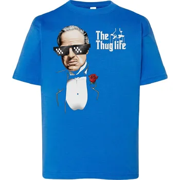 Chlapecké tričko detske-levne-bavlnene-tricko-potisk-kmotr_vytrznik Barva: Royal blue - královsky modrá, Dětská bavlněná trička JHK: XL