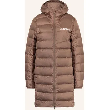 Dámský kabát Adidas Terrex Dámská Péřová Parka Multi Light 2.0, hnědá, 42
