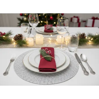 prostírání Prostírání kulaté MIRGO bílá Ø 38 cm Mybesthome