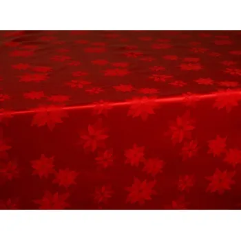 Vánoční dekorace SCANquilt ubrus SOLID vánoční hvězdy červená 120 x 150 cm