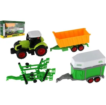 Hračka Teddies Traktor se třemi vleky