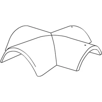 Střecha Hřebenáč rozdělovací X Bramac Protector se dvěma příchytkami památkově červená