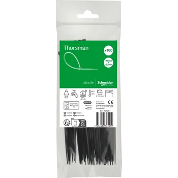 Stahovací páska IMT46408 Stahovací páska 160x2.5, černá,bal 100ks, Schneider Electric