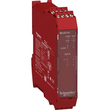vypínač a zásuvka XPSMCMAI0400 Bezpečnostní rozšiřující modul, 4 AI, Schneider Electric