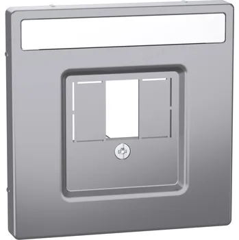 vypínač a zásuvka MEG4250-6036 Centr. deska obdel. otv. popis,stainless, Schneider Electric