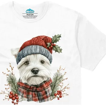 Pánské tričko Pánské tričko Zimní Westík v Čepici (Velikost: M, Barva: Bílá)