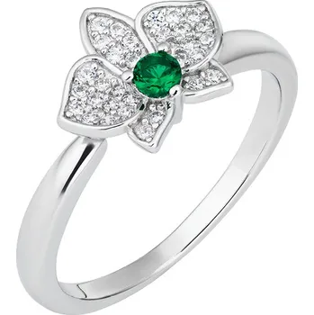 Prsten Preciosa Stříbrný prsten Evergreen s kubickou zirkonií Preciosa, emerald 5442 66 Velikost: průměr 16,5 - 17,4mm, CZ 52-55