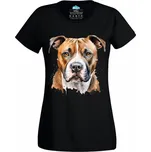 Dámské tričko Americký stafordšírský teriér American Staffordshire Terrier (Velikost: M, Barva: Černá)