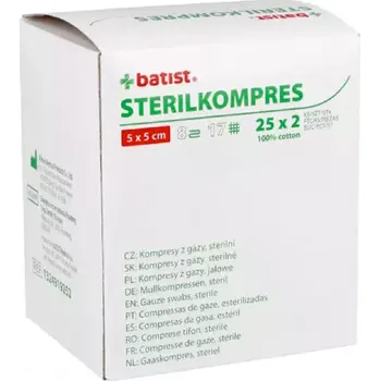 Náplast STERIL kompres 5 x 5 cm 17/8, sterilní – 25 x 2 ks