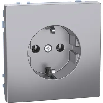 vypínač a zásuvka MEG2301-6036 Zásuvka Schuko, Sys-D, stainless steel, Schneider Electric