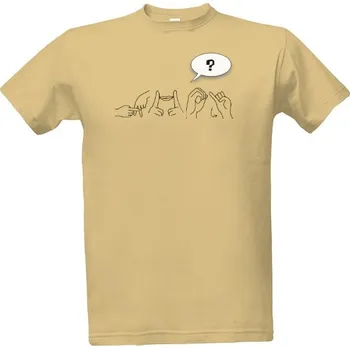 Tričko s potiskem Ahoj , Co je to ? pánské