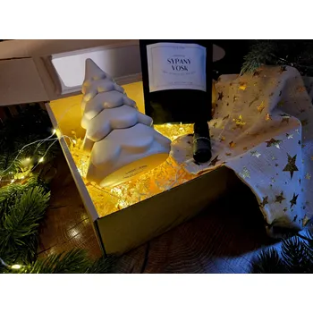 Vánoční svícen VOJA HOME Dárková sada - ČARO VÁNOC (krémově-béžová edice)