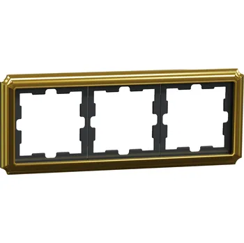 MEG4030-4741 Rámeček D-Antique 3násobný kov 24k Gold, Schneider Electric