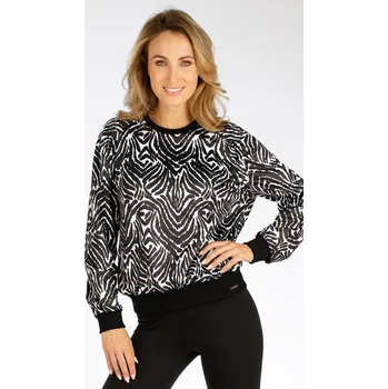 Dámská mikina Dámská elastická mikina LITEX černobílý vzor M