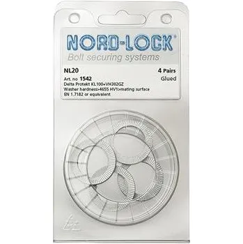 podložka NORD-LOCK klínové pojistné podložky NL NL20 se zinkovou vrstvou, blistr SB-4