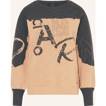 Dámský svetr Monari Dámský Svetr S Ozdobnými Kamínky, koňaková / tmavě...