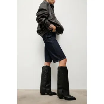 Jezdecká obuv Westernové kožené boty Answear.LAB černá barva, na podpatku 24FW185 99X, EUR 41