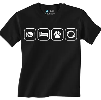 Chlapecké tričko Dětské tričko Rutina pejskaře (Velikost: 3-4, Barva: Černá)