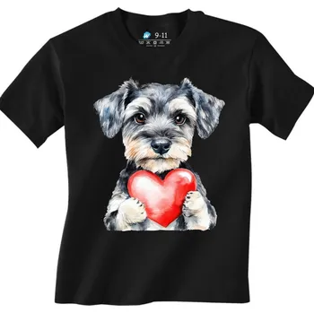 Chlapecké tričko Dětské tričko Srdce Knírače malého (Velikost: 12-13, Barva: Černá)