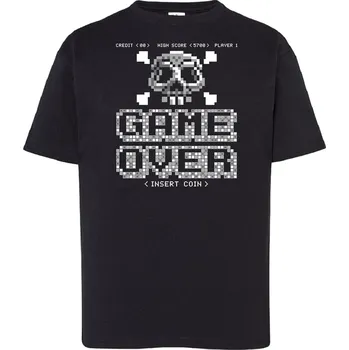 Chlapecké tričko detske-levne-bavlnene-tricko-potisk-konec-hry Barva: Black -černá, Dětská bavlněná trička JHK: M