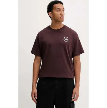 Pánské oblečení Bavlněné tričko adidas Originals Camel Treffy HY4987 hnědá 89X, vel. L