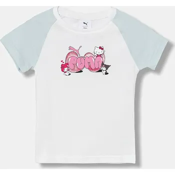 Dívčí tričko Dětské bavlněné tričko Puma PUMA X HELLO KITTY & FRIENDS Slim Tee 632391 bílá 00X, vel. 98